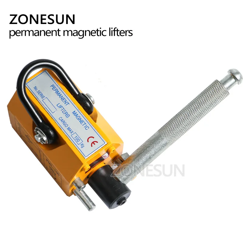 Guindaste de Chapa de Aço Ferramenta de Levantamento Material de Chapa de Aço Zonesun Ímã Workpiece Levantador Magnético Permanente 0.1 t 100 kg - Image 6