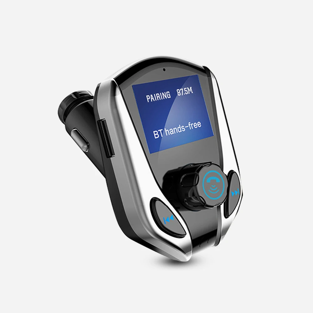 Bluetooth Car Kit Hands Free FM Transmitter Handsfree Receiver Dual USB ...