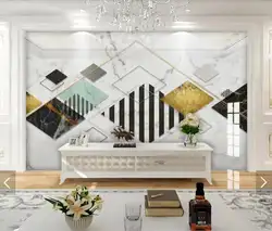 3D абстрактные геометрические мраморные Обои для рабочего стола для гостиной контактная бумага рулон обоев домашний декор настроить