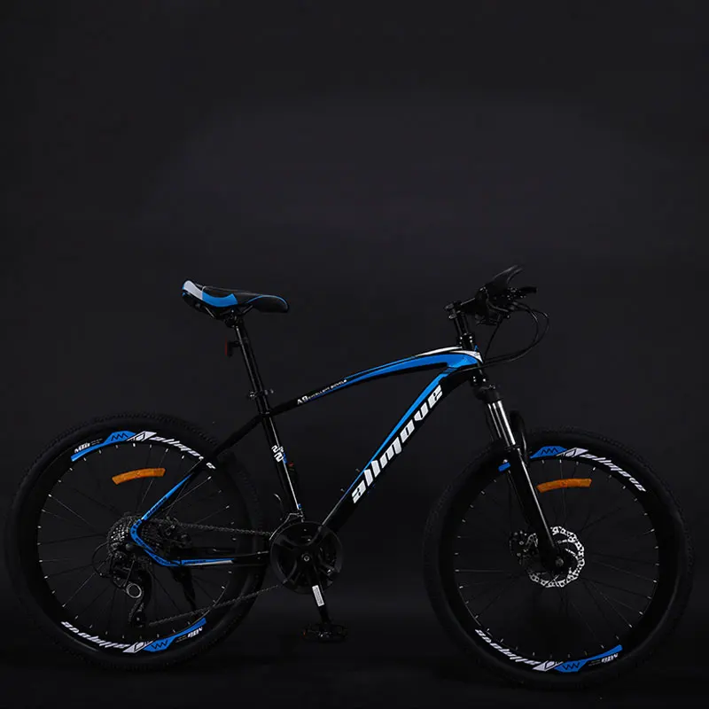 Горный велосипед 26 дюймов с переменной скоростью Скорость Double Shock дисковые тормоза для мужчин и женщин, студентов мужской дорожный велосипед - Цвет: Black blue