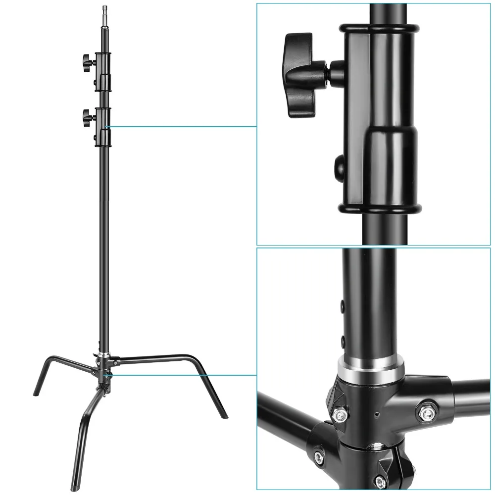 Online Neewer 2 pack Heavy Duty Licht Stand C Stand Max 10 füße 3 meter Einstellbar mit 3,5 füße Halten Arm und Grip Kopf
