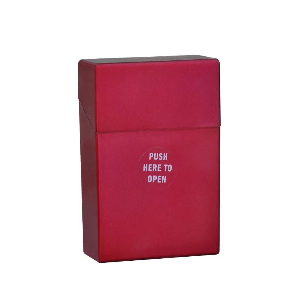 HORNET пластиковый чехол для хранения сигарет для обычных сигарет Чехол-Держатель Прочный чехол для табачной коробки - Цвет: Dark Red