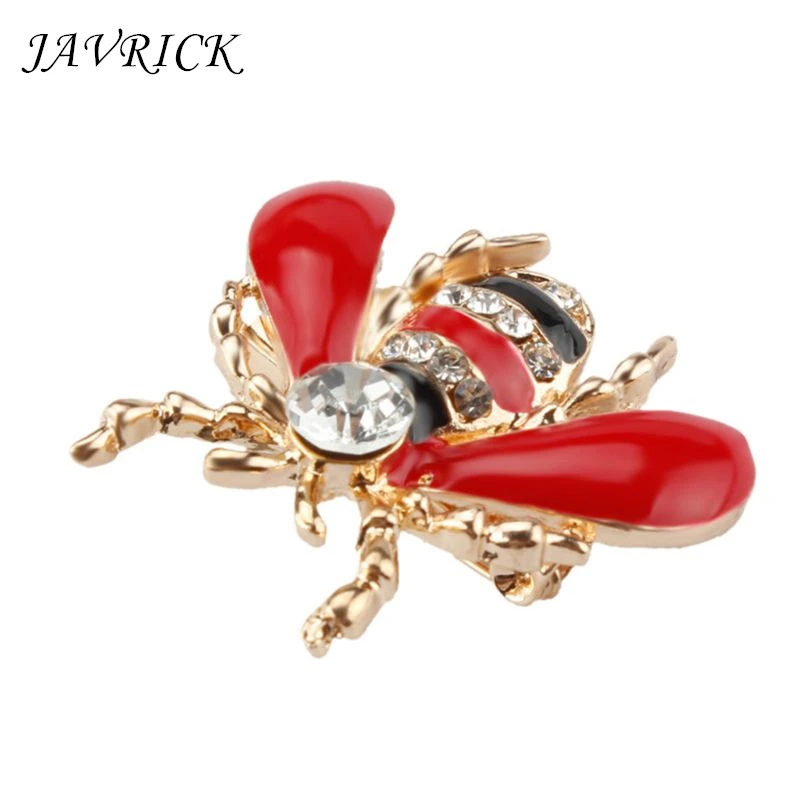 

JAVRICK Bee Brooch Enamel Rhinestone Bug Honey Pin Exquisite Clothes Dress Scarf Decoration Animal Fashion Bouquet Badge Gift