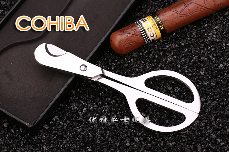 Cohiba резак для сигар из нержавеющей стали ножницы для сигар нож с металлическим лезвием дымовая машина для резки принадлежности для курения