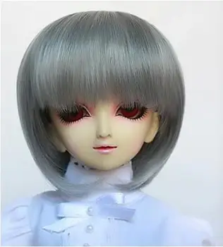 

[wamami] 88# Light Gray Short Straight Wig 1/4 MSD AOD DOD BJD Dollfie 7-8"