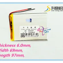 Лучший бренд батареи 3,7 V полимерная литиевая батарея 606997 высокой емкости Достаточно 5000 mAH цифровое оборудование