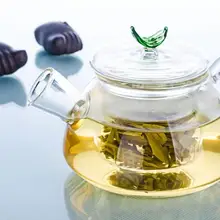 1х термостойкий стеклянный чайник для чая, воды, кофе, чайник с заваркой/фильтром с крышкой 260 мл