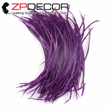 

ZPDECOR 200pieces/lot 20-25cm Decolor Rare Top Quality Dyed PURPLE Goose Biots Feather For Wedding Decoration Feathers