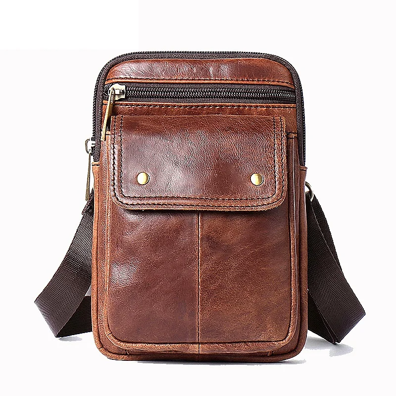 BEAU-Mva сумка на одно плечо сумка через плечо ретро кожаная поясная сумка мульти-функциональная сумка модная деловая сумка через плечо