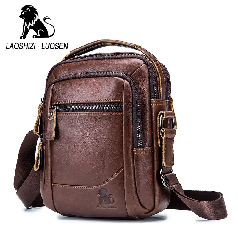 men's genuine leather handbags