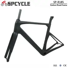Spcycle 700*28C Disc Brake Carbon Road Bike Frame Racing Bicycle Carbon Frameset 142*12mm 100*12mm Thru Axle Size 50/53/56/59cm цена Spcycle 700*28C Disc Brake Carbon Road Bike Frame Racing Bicycle Carbon Frameset 142*12mm 100*12mm Thru Axle Size 50/53/56/59cm цены онлайн