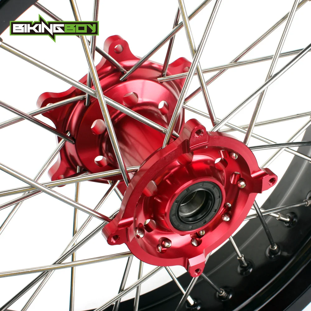 Supermoto BIKINGBOY 17 "x3.5x4.5 для Honda CR 125 250 R 2002 2013 CRF 2004 450 200 2012 полный комплект колес