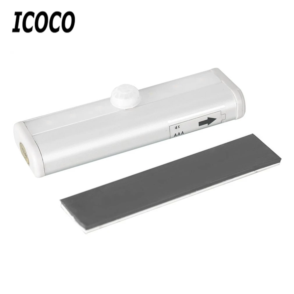 

ICOCO 6 LED Body Induction Closet Lamp Infrared Aluminum Alloy Light Motion Sensor Light Stair Wall Lamp For Home Hotel Sale