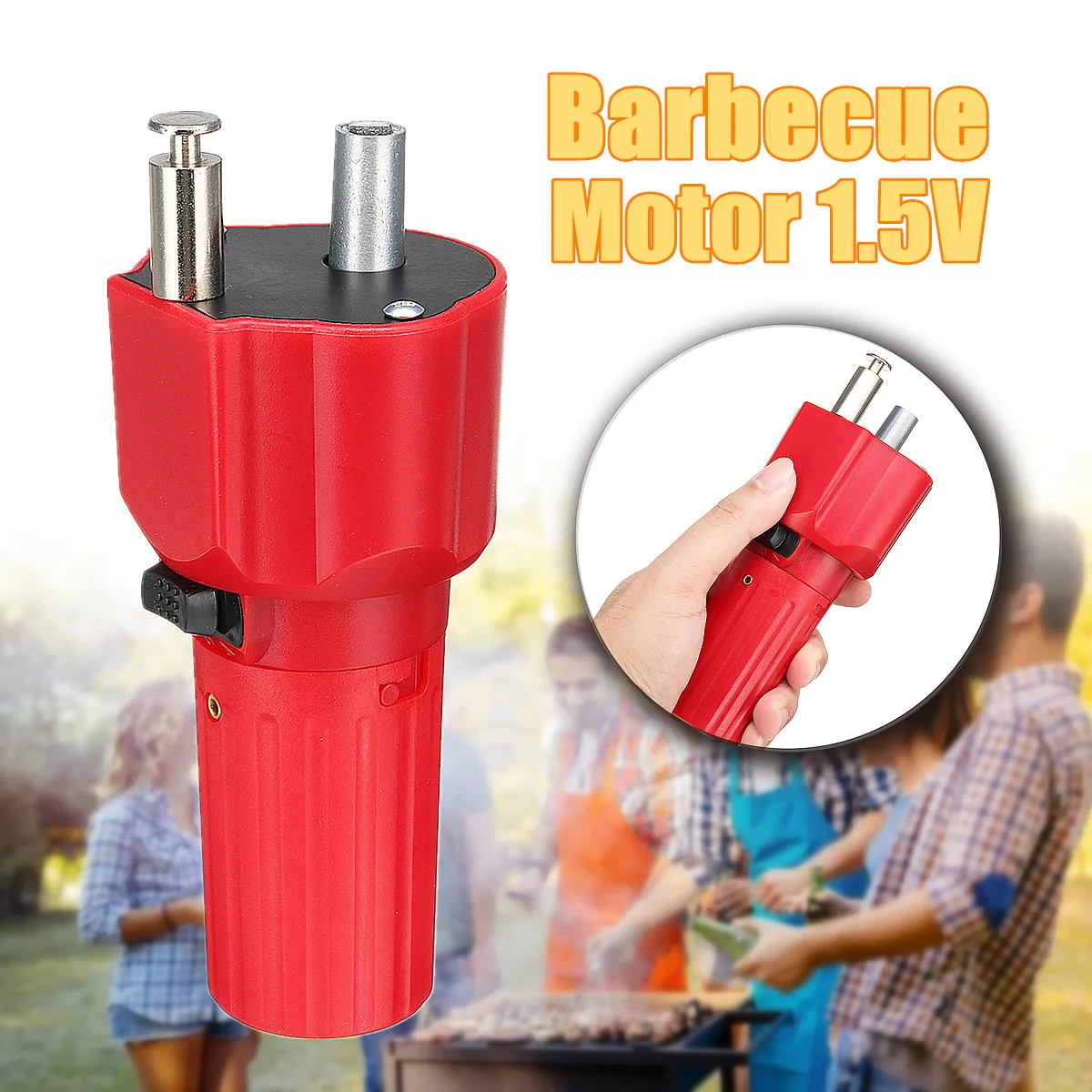 

BBQ Oven Motor FD602A-3 DC 1.5V Battery Bracket Rotator No-load Current 180mA Below RedOutdoor Wear-resistant Heat-resistant