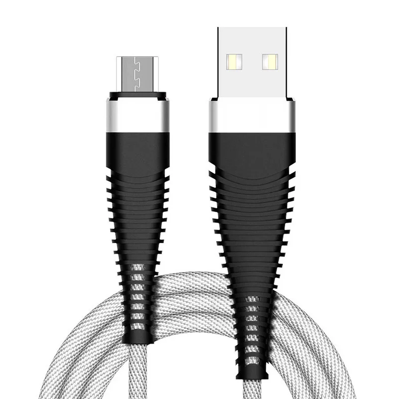 Высокопрочный круглый кабель Micro USB кабель 5 V/2A плетеный кабель для быстрой зарядки передачи и синхронизации данных USB ЗУ для мобильного телефона кабель для samsung/Xiaomi/LG/huawei 1 м