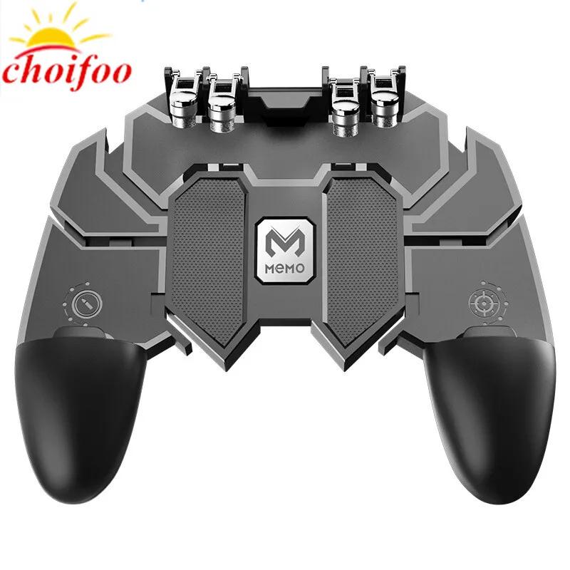 

AK66 PUBG Mobile Gaming Game Pad Free Fire PUBG Game Controller Joystick Metal L1 R1 Trigger for 4.5-6.5inch Android iOS