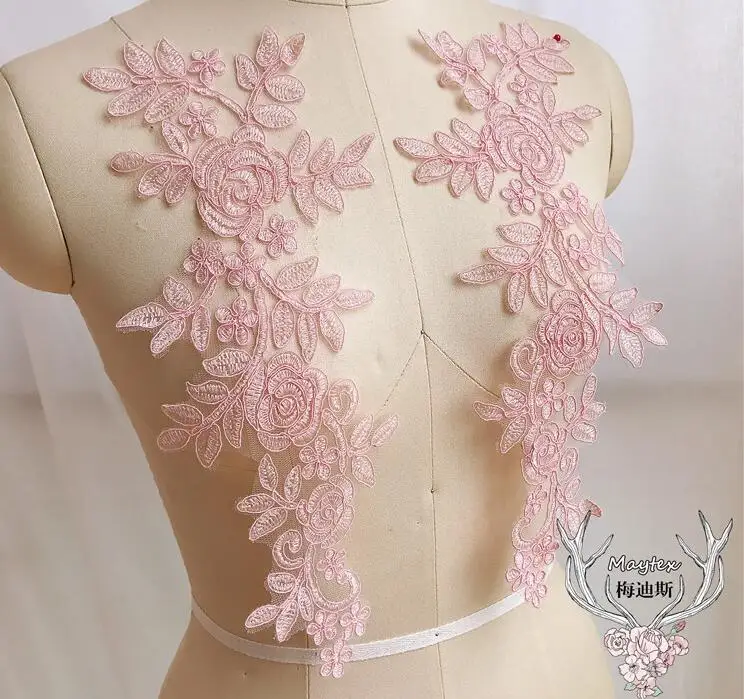 Lace fabric sewing applique lace collar 4 Pcs/2 Pairs