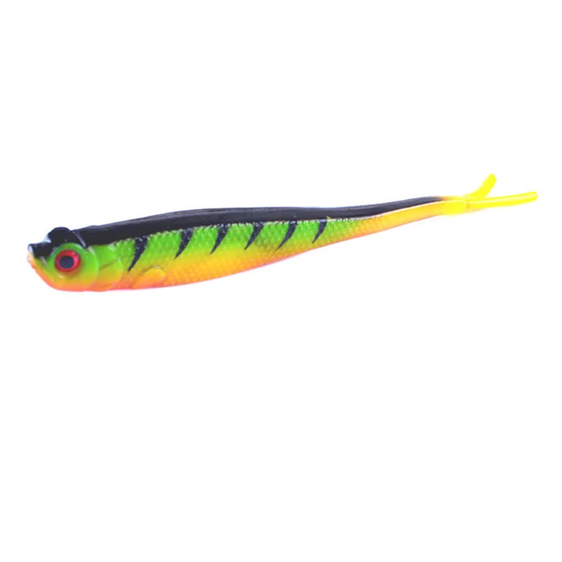 Fishing Bait Soft Lure Belly Chest Fork Dice Simulation Fish 4pc bag 13cm Fishing Soft Lure fishing accessories #2M07 (2)