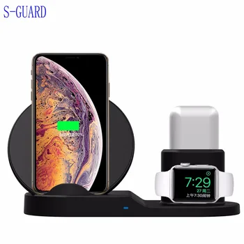 

Wireless Charger 3 in 1 for Apple Watch iwatch1234 7.5W fast charge for iPhone XSMax XR 8 8plus more Mobile Chargers for Airpods