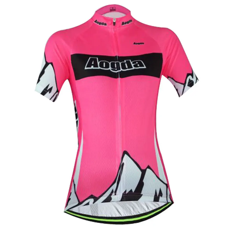 Ladies Cycling Jersey Pink Red Reflective Women's Bike Cycle Jersey Tops S-5XL 