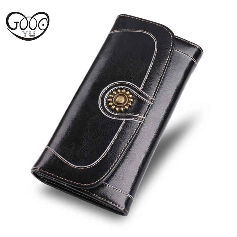 The New Retro Wind Cow Two Tier High Capacity Multi Function Mobile Phone Bag Multi Card