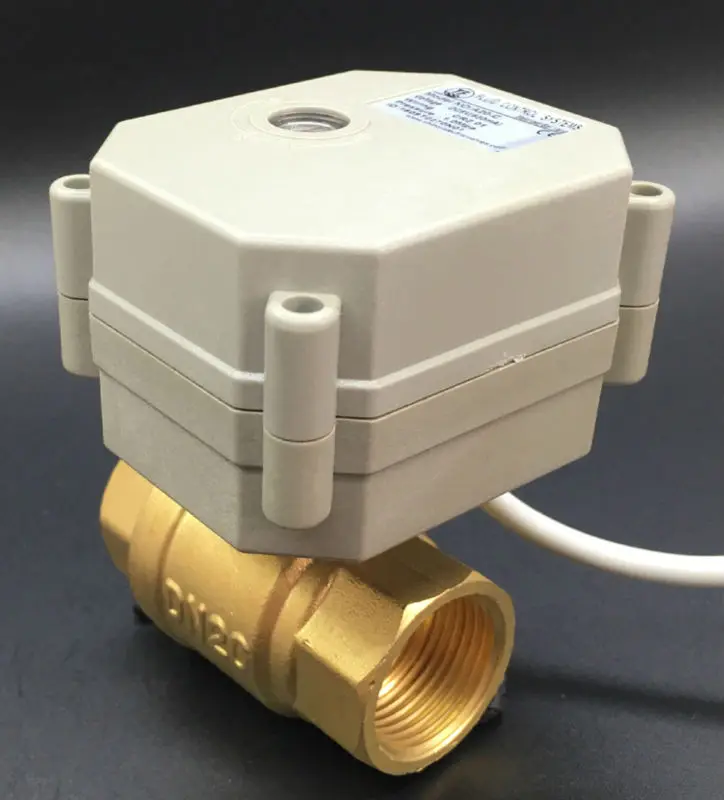 

TF20-B2-C. AC/DC9-24V 2 Wires Normal Open/Close Valve BSP/NPT 3/4'' DN20 Full Port Electric Flow Control Valve With Indicator