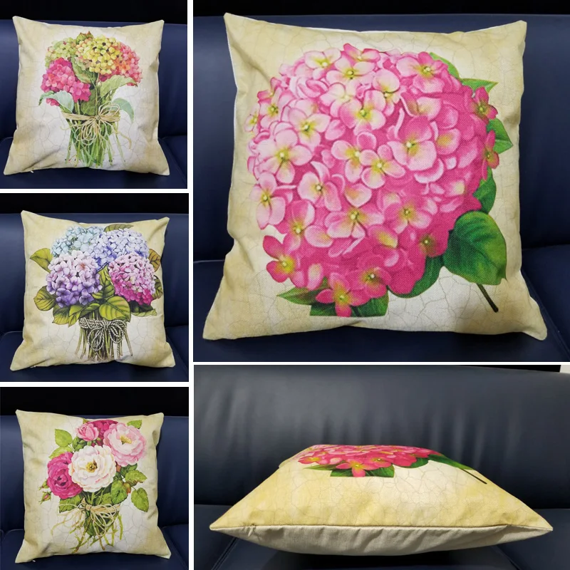 

Beautiful Rose Flower Cushion Cover Mother's Day Plants Pillow Cover Cushion Throw Pillow Case for Car Sofa Home Decorative
