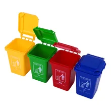 Развивающие игрушки инструмент мини детский мусорный контейнер классификация мусора с 100 шт. карты интерактивная игрушка Прямая поставка#0713