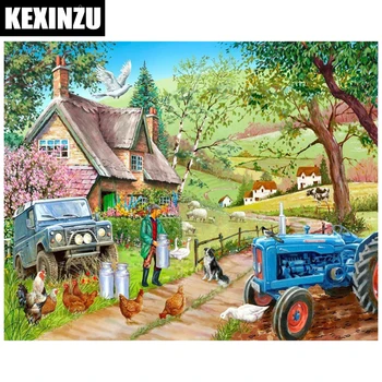 

Full Square 5d Diy Diamond Painting-Agricultural vehicles-Diamond Embroidery Cross Stitch Resin Rhinestone Wedding decoration