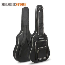 40 / 41 Inch Guitar Gig Bag Backpack 8mm Pad Cotton Thickening Acoustic Folk Guitar Soft Case Cover with Double Shoulder Straps