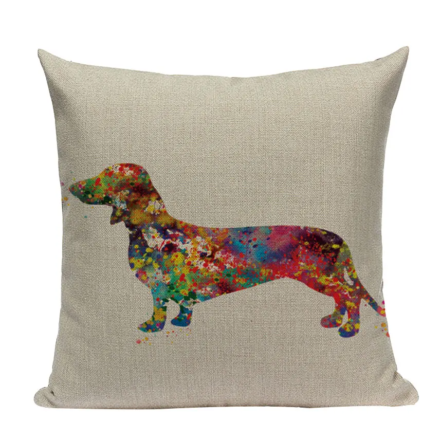 Высокое качество наволочки декоративные подушки с животными для дивана разноцветная собака диван наволочка для гостиной настраиваемый - Цвет: L81-16