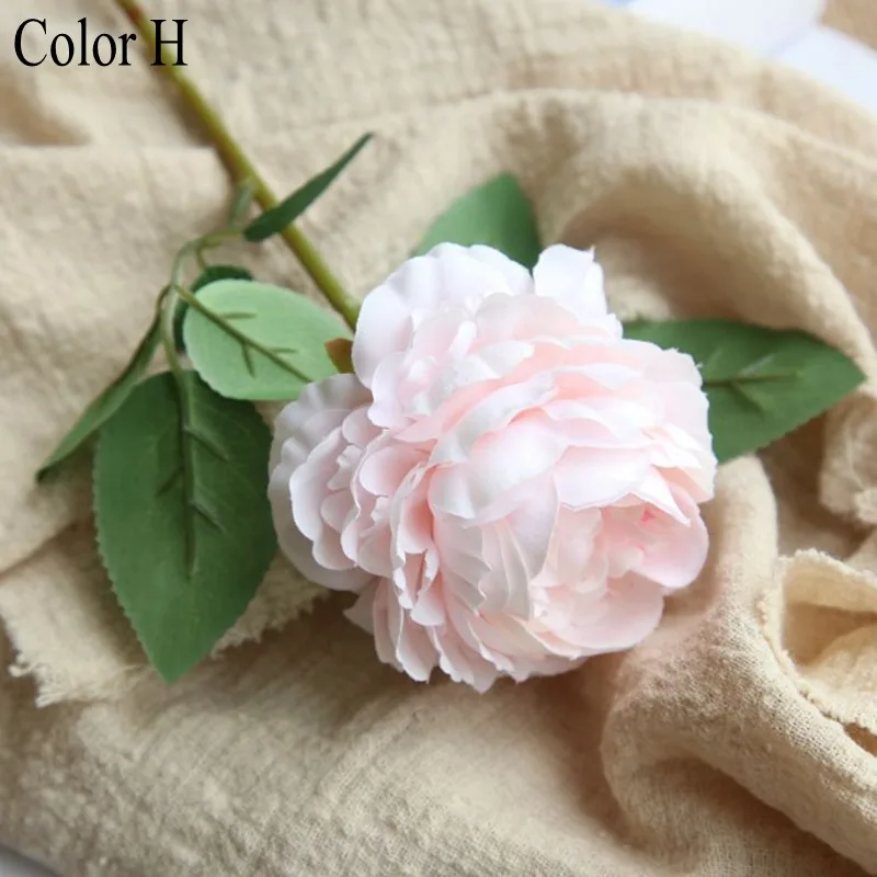 1 шт. Пион цветок Искусственные цветы Мода Европейский Пион Искусственный Свадебный букет невесты домашние вечерние украшения - Color: 8