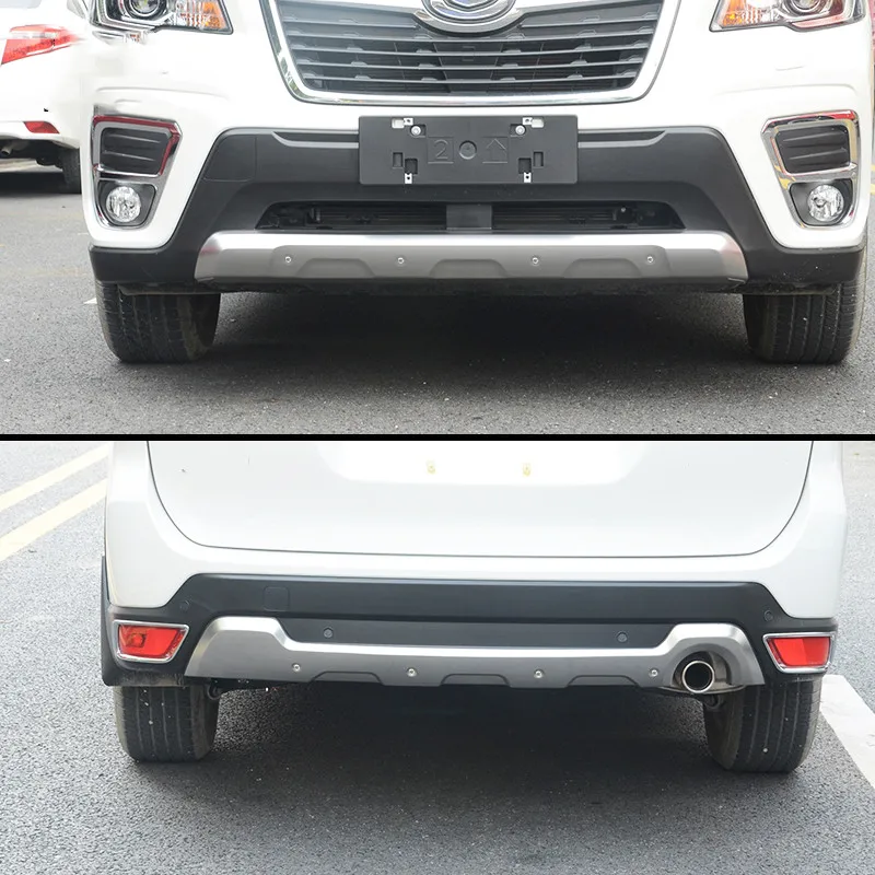 

Stainless Steel Front+Rear Bumper Decoration Protector Cover Trim Accessories For Subaru Forester SK 2018 2019