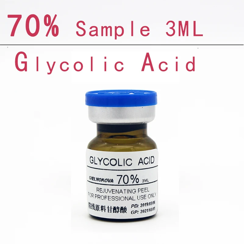 beely glycolic acid 70% sample 3ml aha skin peeler acid peeling remove acne pockmark peeling treatment lichen pilaris