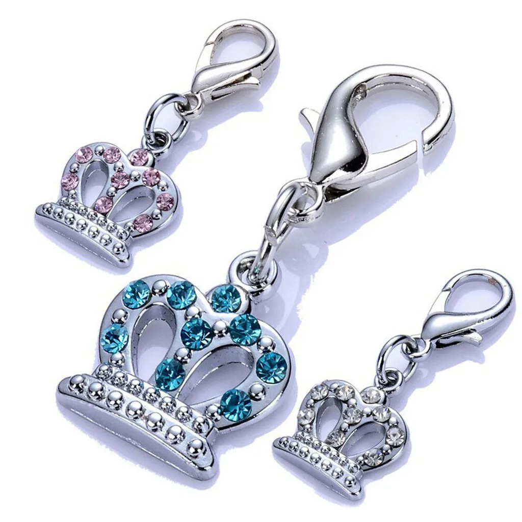 

2019 hot new products Cute Diamond Paw Dog Cat Imperial Crown Tags Pet Jewelry Necklace household products Low price