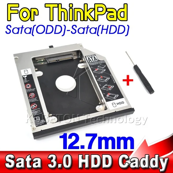 SATA 3,0 на Sata 2nd HDD Caddy 12,7 мм SSD чехол Корпус Optibay для IBM lenovo Thinkpad R400 R500 T420 T430 T520