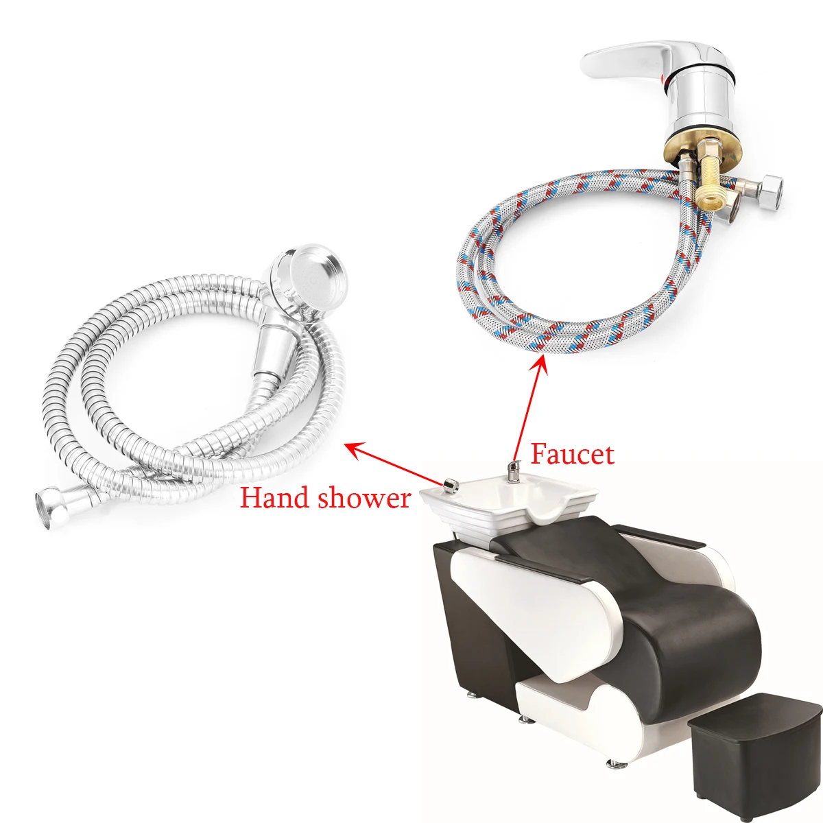 Goede Koop Mixer Tap Bath Sink Faucet Shower Head Spray Hose Push