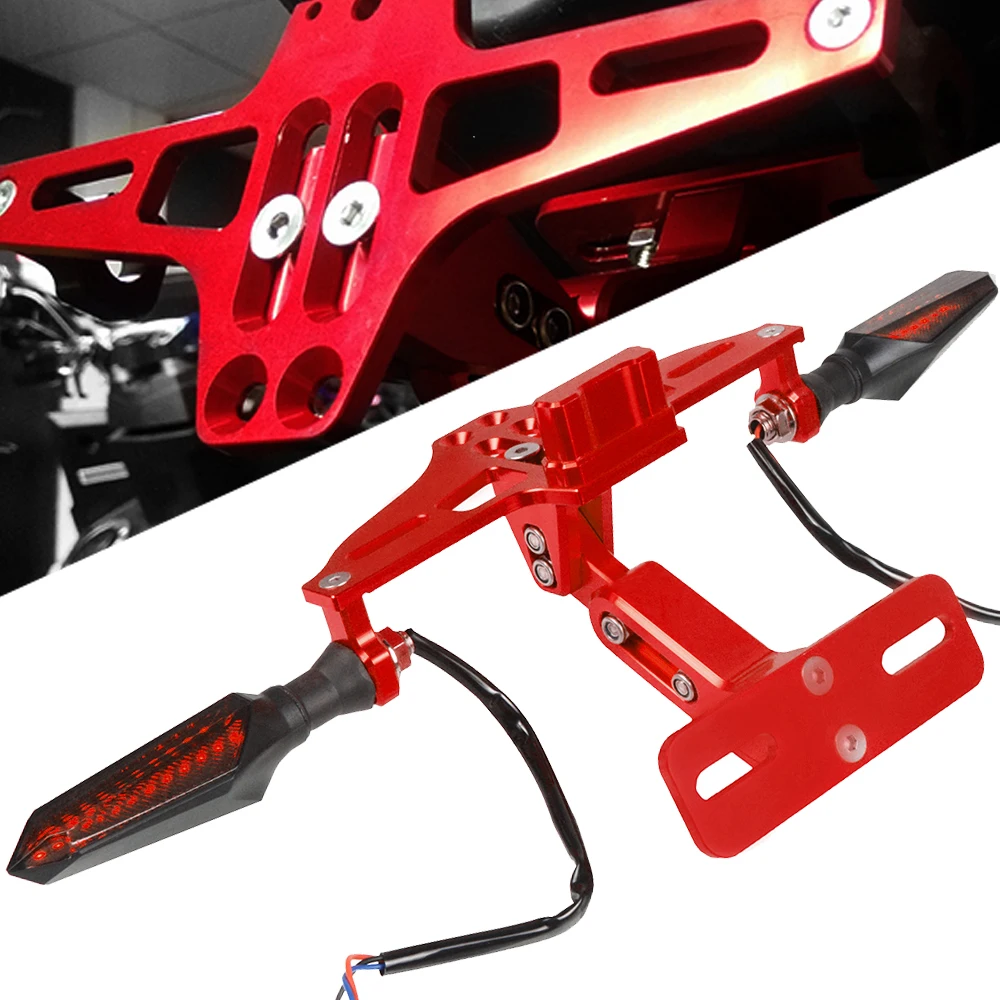 

Universal Motorcycle License Plate Bracket Holder With Turn Light For SUZUKI GSF650/GSF650S/GSF650N BANDIT GSF 600 S N BANDIT