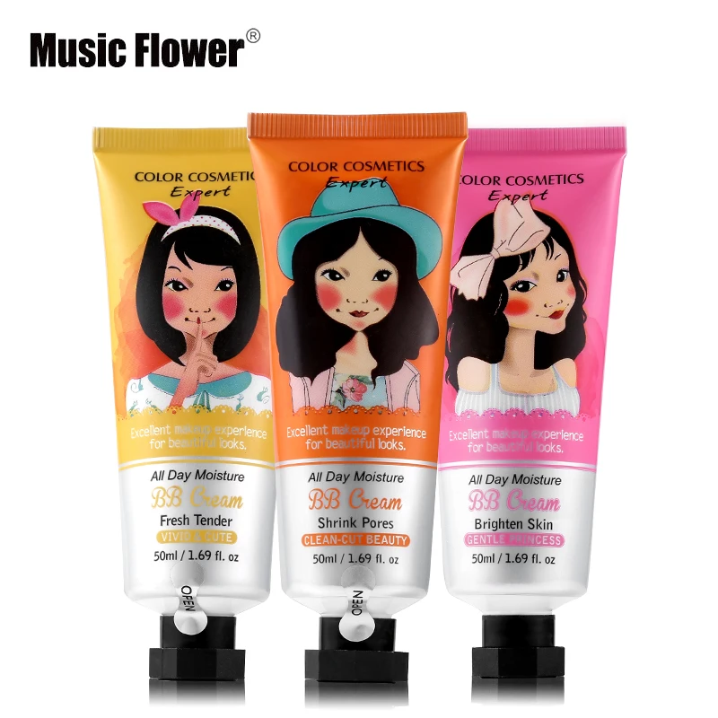 Music Flower бренд BB& cc-крем выравнивание цвета кожи Жидкая основа для лица консилер Foundation корейские Make Up увлажняющая косметика