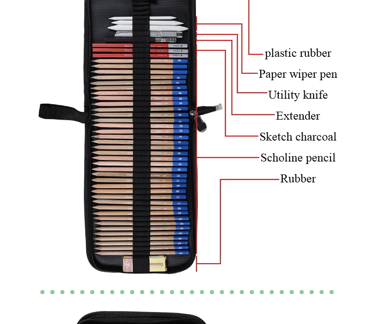 Многофункциональный Премиум карандаш для эскизов Художественный набор с складной сумкой Профессиональный эскиз инструменты для рисования для записи художественные принадлежности