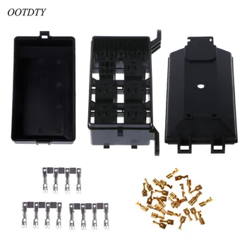 

OOTDTY Auto Fuse Socket Box 6 Relay Holder 5 Road For Nacelle Car Truck SUV Insurance