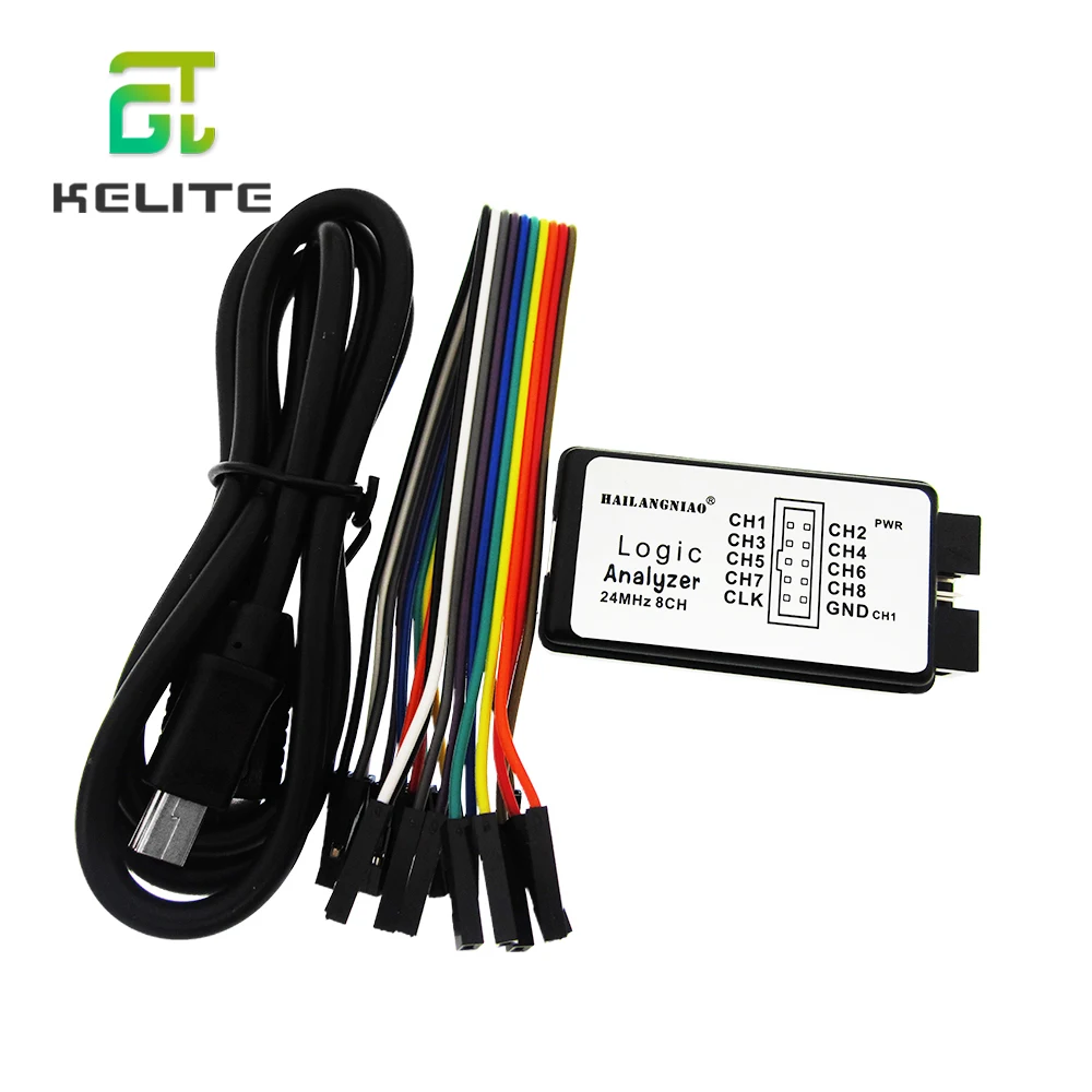 

HAILANGNIAO 1sets 100%New Arrival USB Logic Analyze 24M 8CH, MCU ARM FPGA DSP debug tool