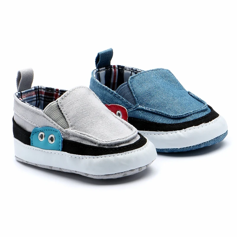 

New Grey Baby Boy Shoes Breathable Canvas Soft Bottom Little Boys Casual Shoes Baby Sneaker Infant Booties Toddler Loafer 0-18M
