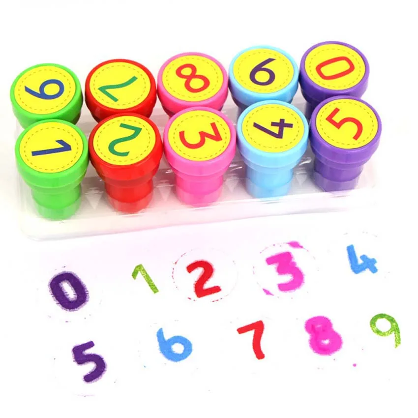 10pcs-set-Numbers-Rubber-Stamp-Set-Kids-Cute-Plastic-Self-Inking-Stamper-Toys-Baby-DIY-Crafts