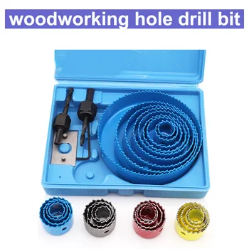 

URANN 0-127mm Hole Saw Cutting Set Kit Drilling Tool Wood Metal Cutter high quality Mandrels Saws Core Drill Bits Woodworking
