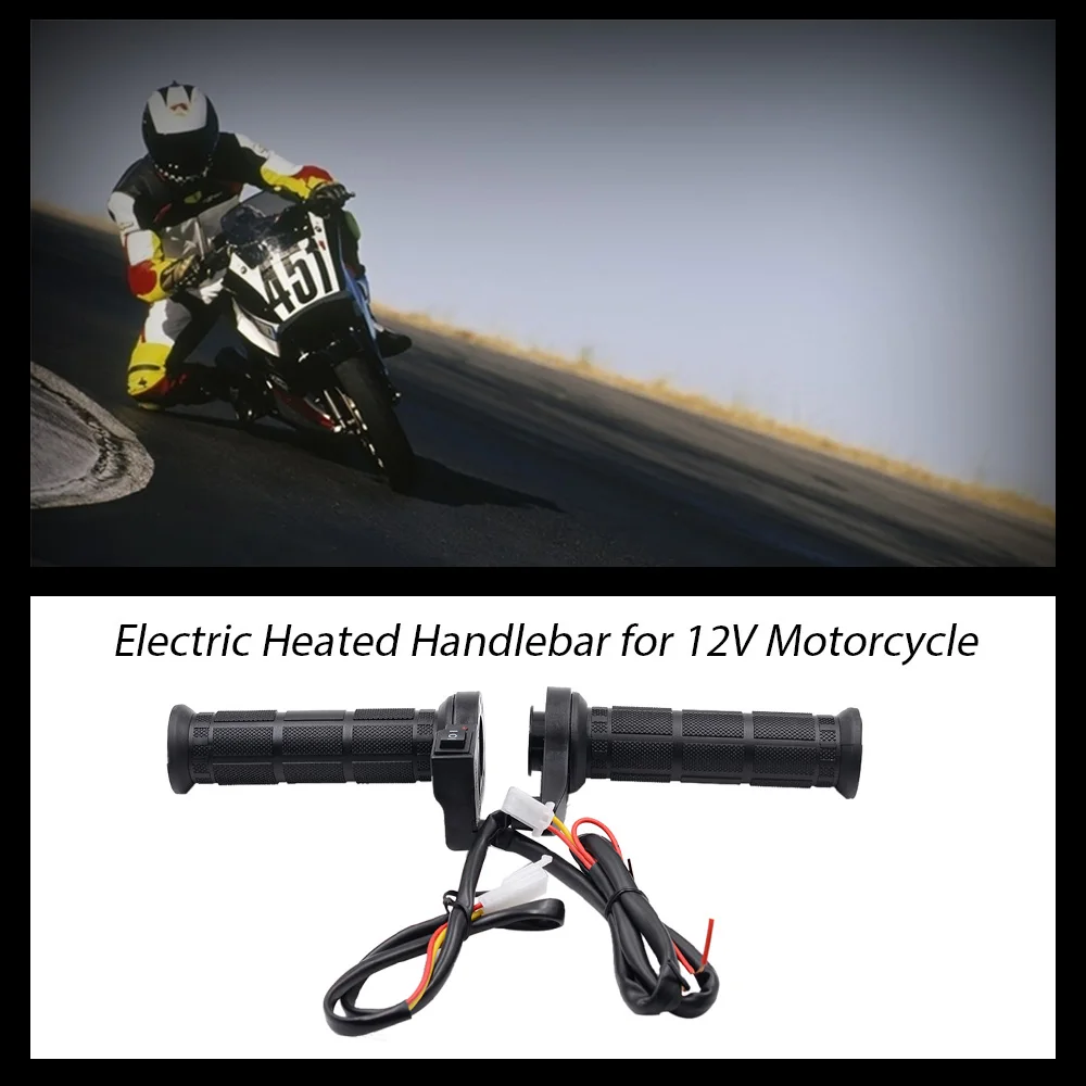 Universal Motorcycle 7/8" 22mm Electric Hand Heated Warm handle Grips