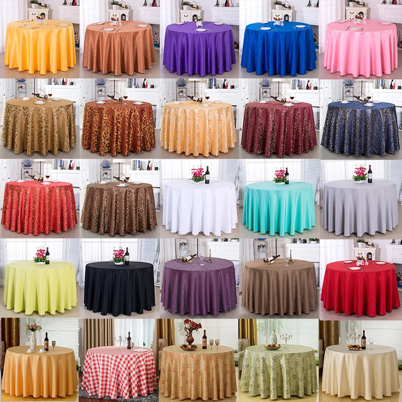 

Solid Round Tablecloth Satin Table Cloth Cover for Christmas Wedding Decoration Party Hotel Restaurant Banquet Decor 30 Colors