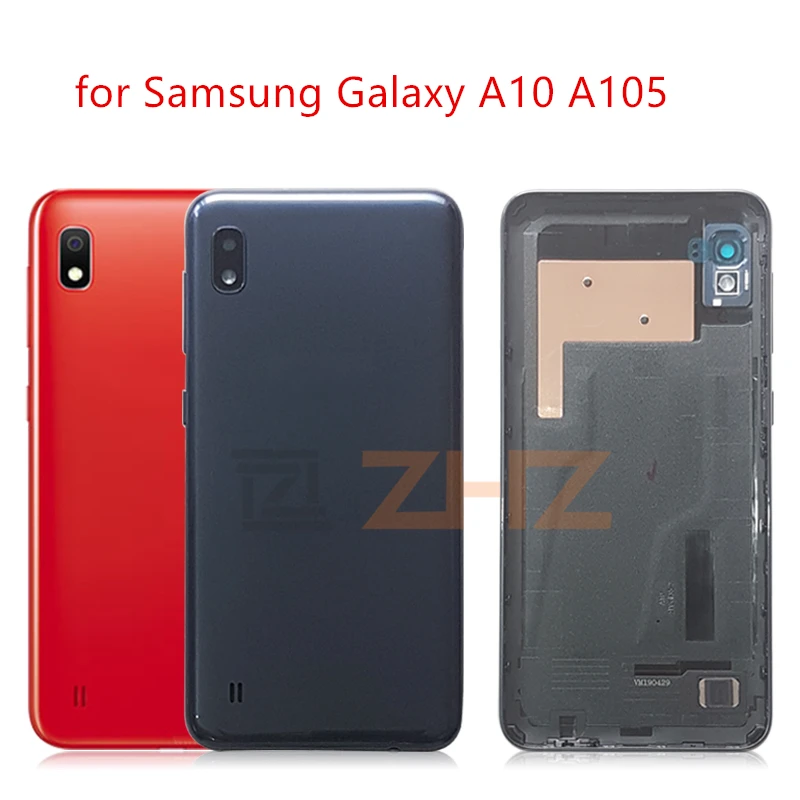 Для SAMSUNG Galaxy A10 A105 Задняя крышка батареи задняя крышка стекло Корпус чехол Замена для SAMSUNG A10 крышка батареи