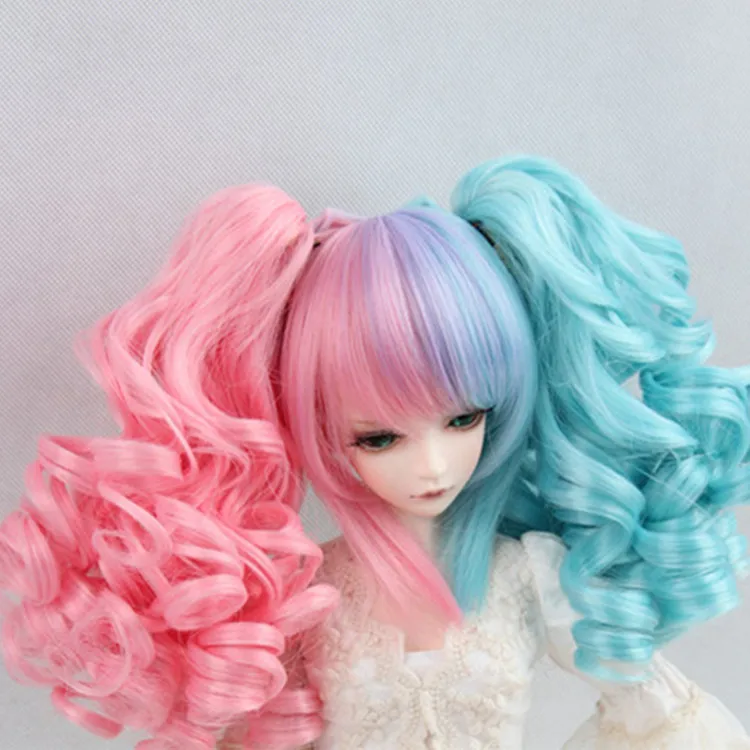 

Immediately shipped 1/3 1/4 1/6 BJD / SD doll wigs wig gradients double ponytail curls