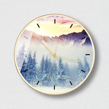 

Sunset Glow Spot Wall Clocks Living Room Modern Minimalist Personality Decorative Watches Home Silent Wall Clock